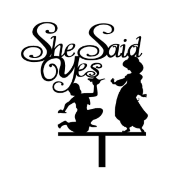 Aladdin Jasmine Inspired She Said Yes Proposal - Picture 2 of 2